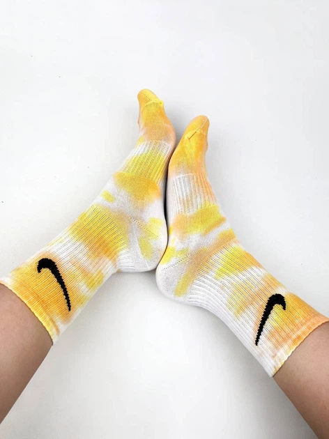 Женские хлопковые носки Tie-Dye с резинкой, 5 пар Розмір(35-39) – Бежевий з різнобарвним B35W26aglk-3400 - Фото 4 Женские хлопковые носки Tie-Dye с резинкой, 5 пар Розмір(35-39) – Бежевий з різнобарвним B35W26aglk-3400 - изображение 4