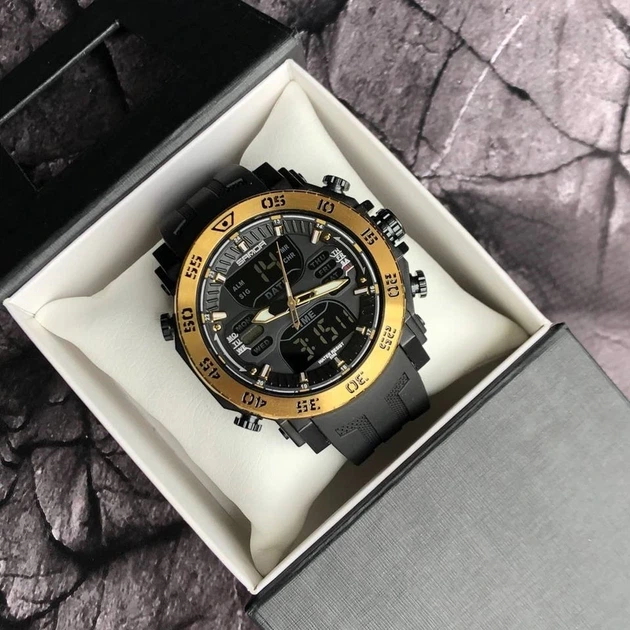 Наручний годинник Sanda 6029 Black-Gold - изображение 2
