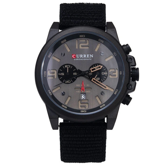Чоловічий годинник Curren Monreal Armor Black, 2 ремінці - изображение 2