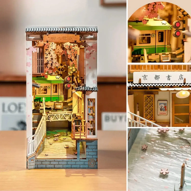 Конструктор 3D DIY Robotime Rolife Sakura Densya TGB01 з сакурою та трамваєм(PP_920B728B1F68) - зображення 8