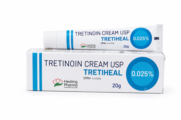 Крем с третиноином Tretiheal Tretinoin Cream USP 0.025% 20 г — Крем для лица с ретиноидом для ухода за проблемной кожей - Фото 2 Крем с третиноином Tretiheal Tretinoin Cream USP 0.025% 20 г — Крем для лица с ретиноидом для ухода за проблемной кожей - изображение 2