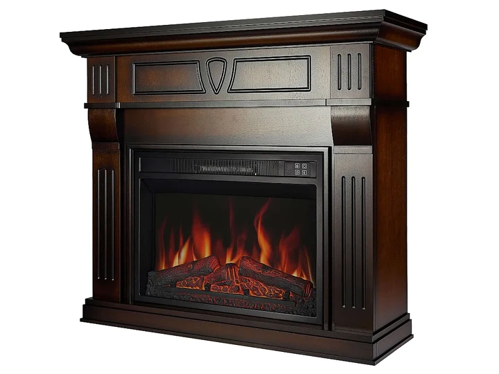 Каминокомплект ArtiFlame Beethoven AF23S махагон коричневый антик эффект живого пламени со звуком и обогревом - изображение 3
