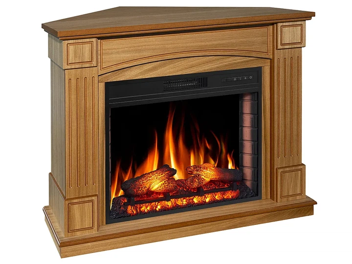 Каминокомплект универсальный ArtiFlame Boston AF28S светлый дуб 3D эффект живого огня со звуком и обогревом - изображение 2