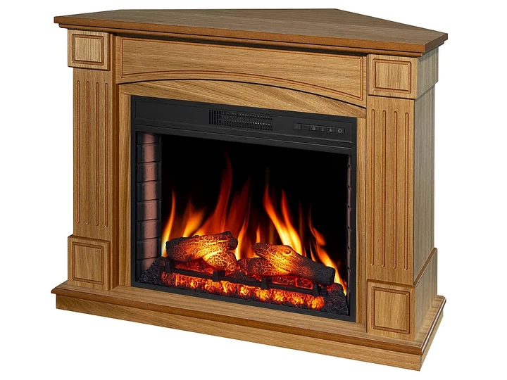 Каминокомплект универсальный ArtiFlame Boston AF28S светлый дуб 3D эффект живого огня со звуком и обогревом - изображение 3