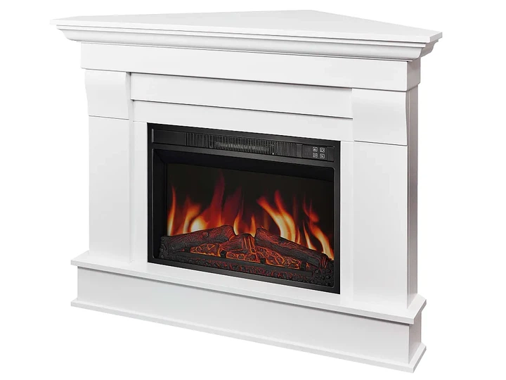 Каминокомплект угловой ArtiFlame Albion Corner AF23S белый эффект мерцающих дров со звуком и обогревом - изображение 3