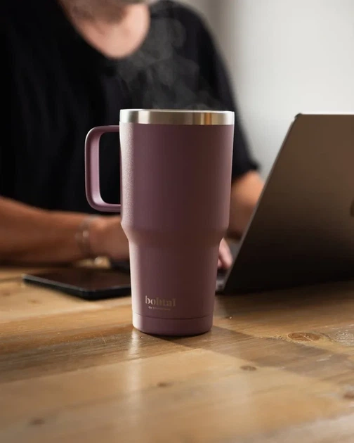Термостакан (ізолована чашка) Bohtal із ручкою з нержавіючої сталі Tumbler Plum 900 ml (PP_11290001) - Фото 4 Термостакан (ізолована чашка) Bohtal із ручкою з нержавіючої сталі Tumbler Plum 900 ml (PP_11290001) - изображение 4