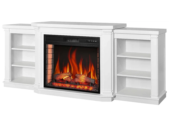 ТВ тумба с камином ArtiFlame Parliament AF28S белый 3D эффект живого пламени и тления поленьев со звуком и обогревом - изображение 3