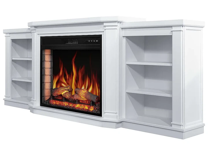 ТВ тумба с камином ArtiFlame Parliament AF28S белый 3D эффект живого пламени и тления поленьев со звуком и обогревом - изображение 5