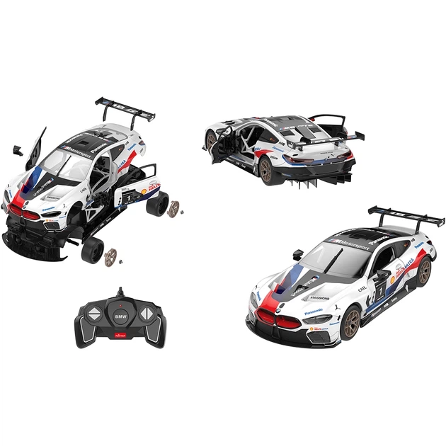 Машинка-конструктор Rastar BMW M8 GTE 1:18. Белый - изображение 2