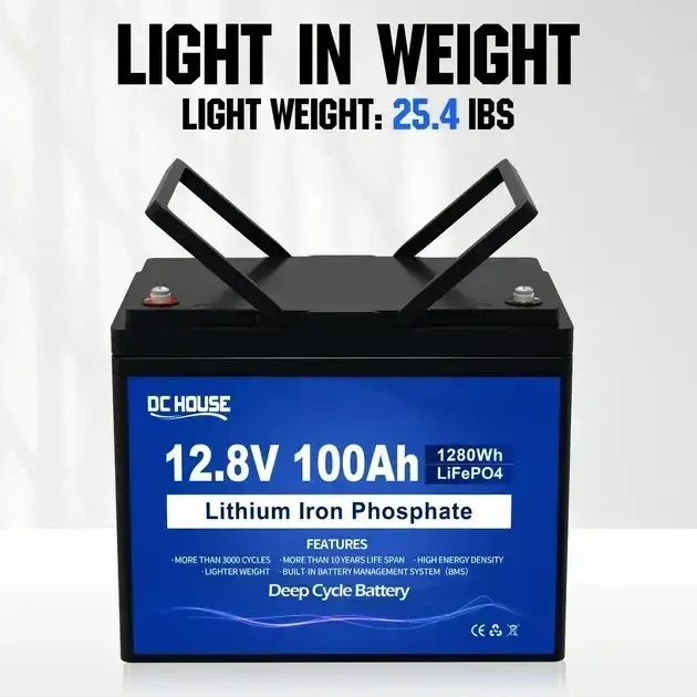 Аккумуляторная батарея DC-HOUSE 12V 100Ah (ECO-LFP12100-100AH) Lithium Battery 4000+ (литий-железо-фосфатная) - изображение 2