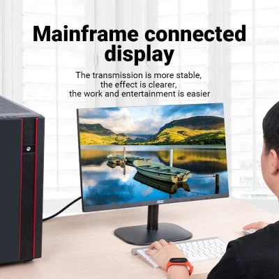 Кабель мультимедийный VGA M to VGA M 10.0m black VENTION - Фото 3 Кабель мультимедийный VGA M to VGA M 10.0m black VENTION - изображение 3