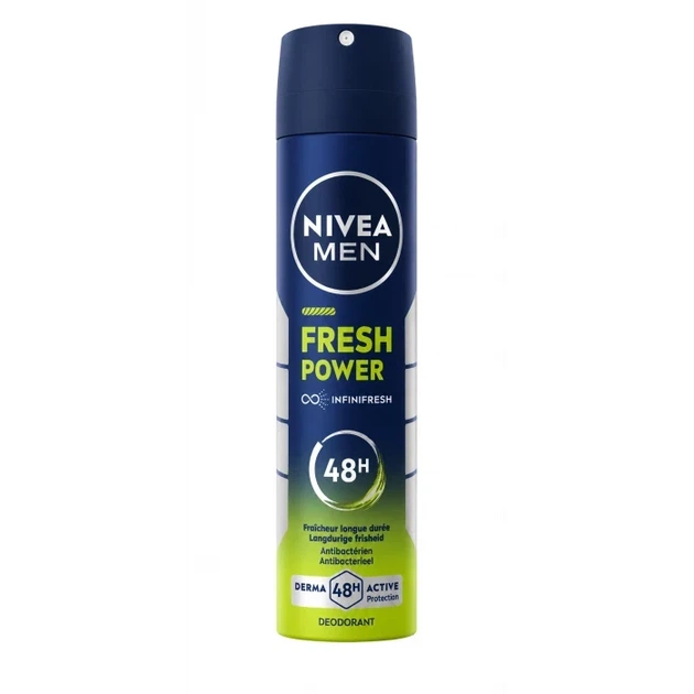 Дезодорант-антиперспірант для чоловіків Nivea Fresh Power, 150 мл - Фото 1 Дезодорант-антиперспірант для чоловіків Nivea Fresh Power, 150 мл - изображение 1