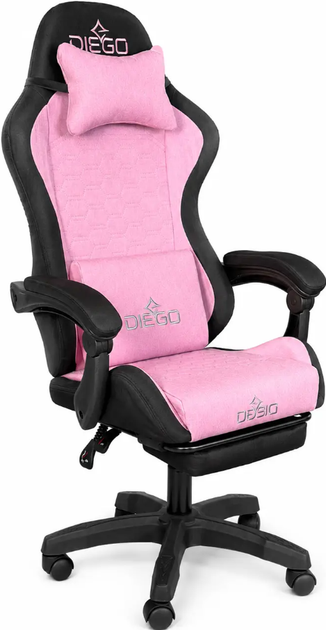 Игровое кресло DIEGO Fabric X Pink Геймерское кресло тканевое с регулировкой - изображение 6