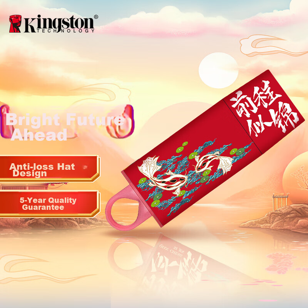 Флеш-накопичувач Kingston 256 ГБ USB 3.2 Gen 1, персоналізоване друковане видання DTX "Світле майбутнє" - зображення 4