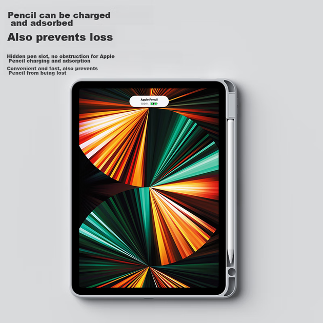 Чехол Zhisihui для iPad Air 13 M4 и iPad Pro 12.9 силиконовый с поворотной подставкой прозрачный - Фото 7 Чехол Zhisihui для iPad Air 13 M4 и iPad Pro 12.9 силиконовый с поворотной подставкой прозрачный - изображение 7