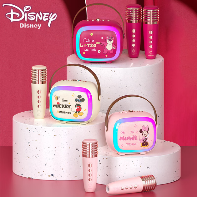 Портативна колонка Disney MK18 з мікрофоном 8W Pink - зображення 9