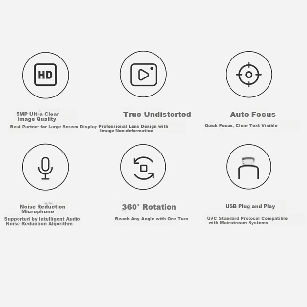 Веб-камера HIKVISION для компьютера, 2K HD, широкоугольная, с микрофоном, USB-разъемом, подходит для ноутбуков и настольных компьютеров, видеоконференций, прямых трансляций, E15. - изображение 4