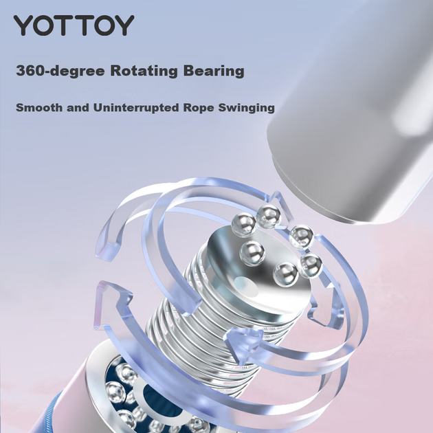 Скакалка Yottoy Speed скоростная стальная для взрослых, синяя - изображение 5