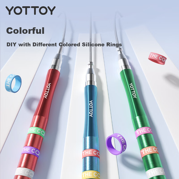 Скакалка Yottoy Speed скоростная стальная для взрослых, синяя - изображение 11