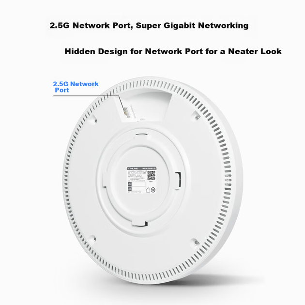 Стельова точка доступу TP-LINK Wi-Fi 7 BE3600 з портом 2.5G, для покриття всього будинку, для вілл та готелів, комерційна, модель TL-7AP3600HC - зображення 9
