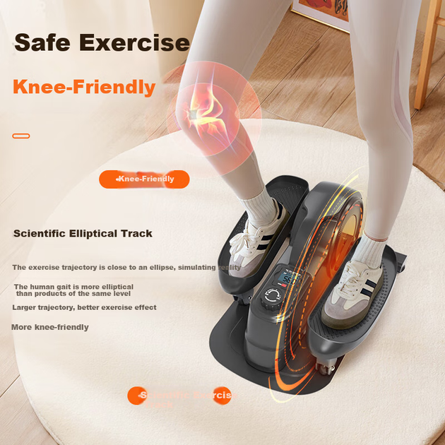 Эллиптический тренажер HOT KNEE для домашнего использования, мини-степпер, эллиптический тренажер, оборудование для фитнеса и похудения, тренажер с ножными педалями, бесшумная работа с регулируемым сопротивлением. - изображение 8