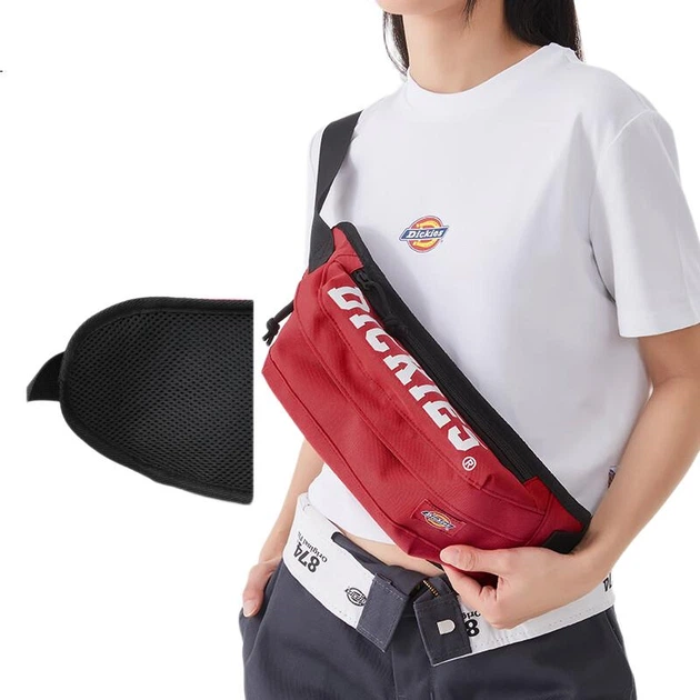 Сумка через плечо Dickies поясная с несколькими отделениями, легкая для города и походов - изображение 2