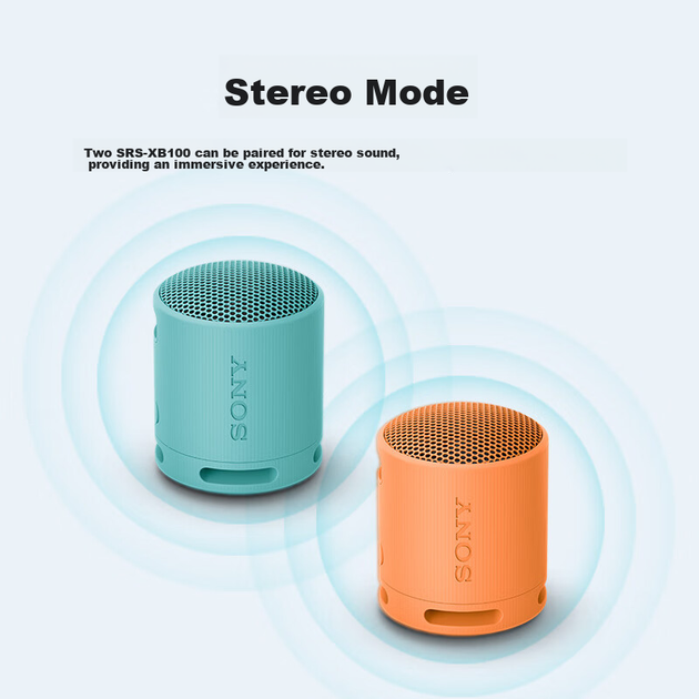 Портативна колонка Sony SRS-XB100 Orange - зображення 7
