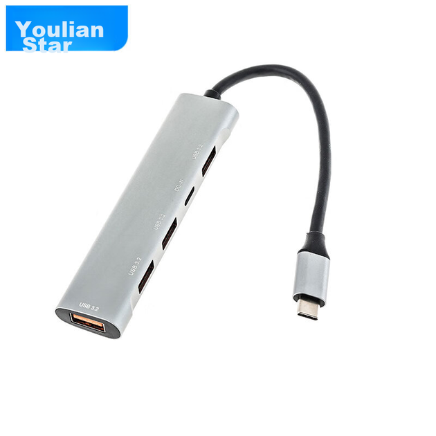 Хаб-док-станція Youlianxing Type-C 3.2 Gen2, 4 порти USB, 10 Гбіт/с, для ноутбуків - Фото 8 Хаб-док-станція Youlianxing Type-C 3.2 Gen2, 4 порти USB, 10 Гбіт/с, для ноутбуків - зображення 8