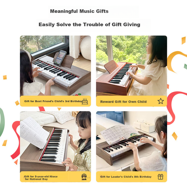 Пианино детское QIAO WA BAO BEI деревянное электронное для детей 3-6 лет - Фото 5 Пианино детское QIAO WA BAO BEI деревянное электронное для детей 3-6 лет - изображение 5