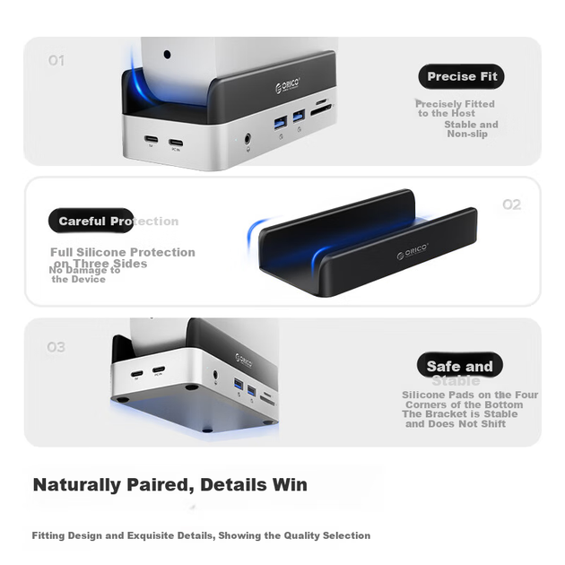 Док-станція ORICO для Mac mini M4 з відсіком для SSD M.2 2280 - зображення 8