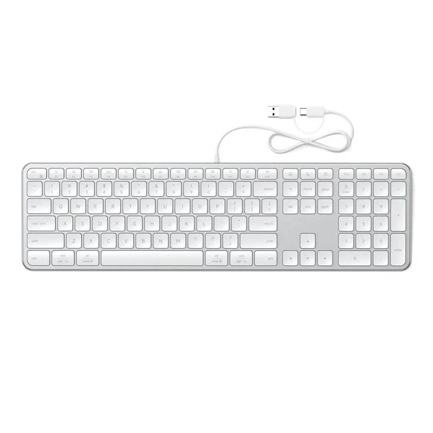 Клавіатура Satechi Slim LX3 Wired USB A/USB C QWERTY Grey (810086363483) - зображення 2