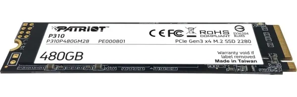 SSD накопитель Patriot p310 480Gb m.2 NVMe sm 3d tlc (p310p480gm28) - изображение 3