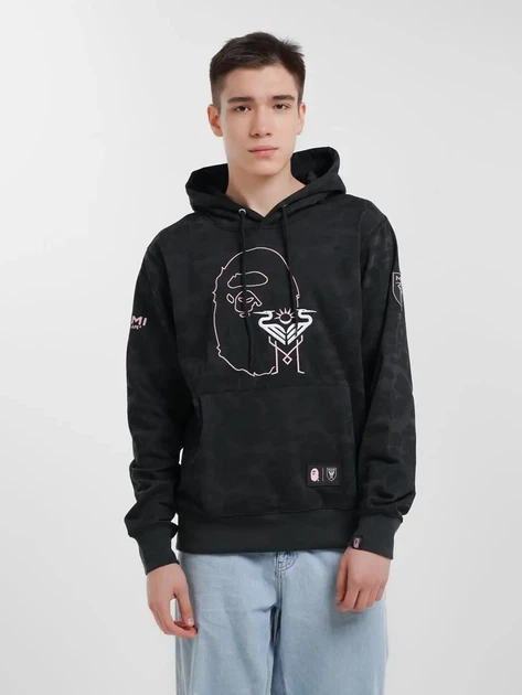 Худи Bape Inter Miami черного цвета, размер: M. - Фото 1 Худи Bape Inter Miami черного цвета, размер: M. - изображение 1