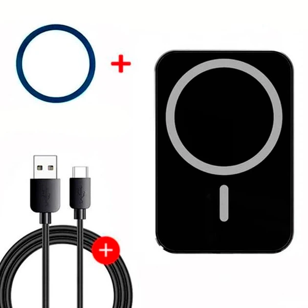 Автомобильное зарядное устройство MagSafe 30 Вт держатель для телефона в машину с магнитным креплением на дефлектор быстрая беспроводная зарядка Type-C Черный - изображение 2