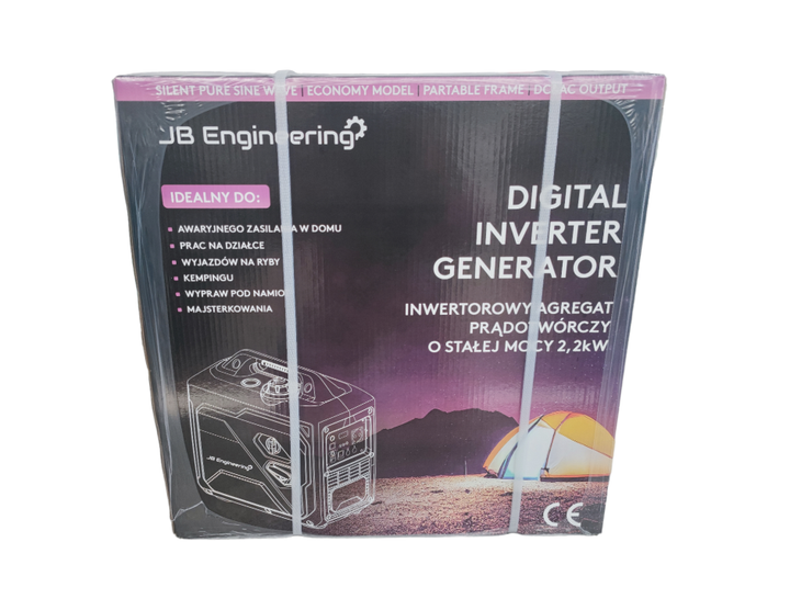 Інверторний Генератор Бензиновий JB Engineering 2,2 кВт 8,3 А 2750iS Чорний Чотирьохтактний Двигун - Фото 10 Інверторний Генератор Бензиновий JB Engineering 2,2 кВт 8,3 А 2750iS Чорний Чотирьохтактний Двигун - зображення 10
