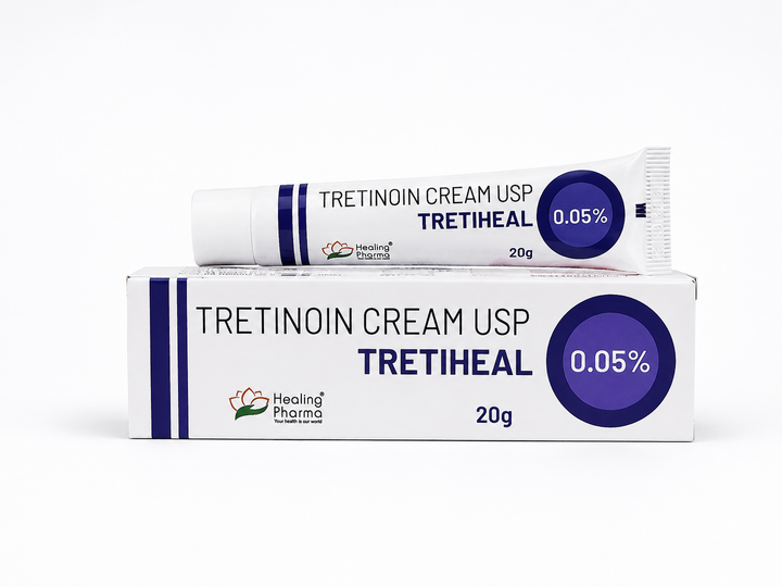 Крем Третиноин Tretiheal Tretinoin Cream USP 0.05% 20 г — Крем с ретиноидом для комплексного ухода за кожей лица - изображение 2