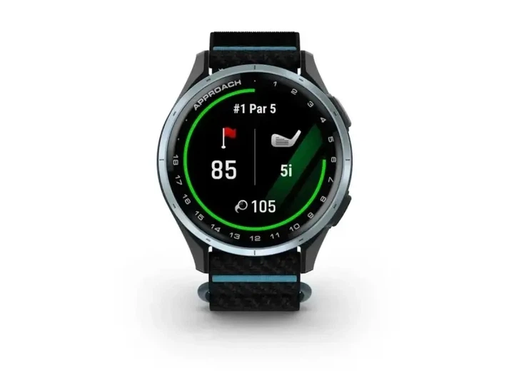 Смарт-годинник Garmin Approach J1 Cloud Blue with Black/Azure Band (010-03898-00) - Фото 3 Смарт-годинник Garmin Approach J1 Cloud Blue with Black/Azure Band (010-03898-00) - зображення 3