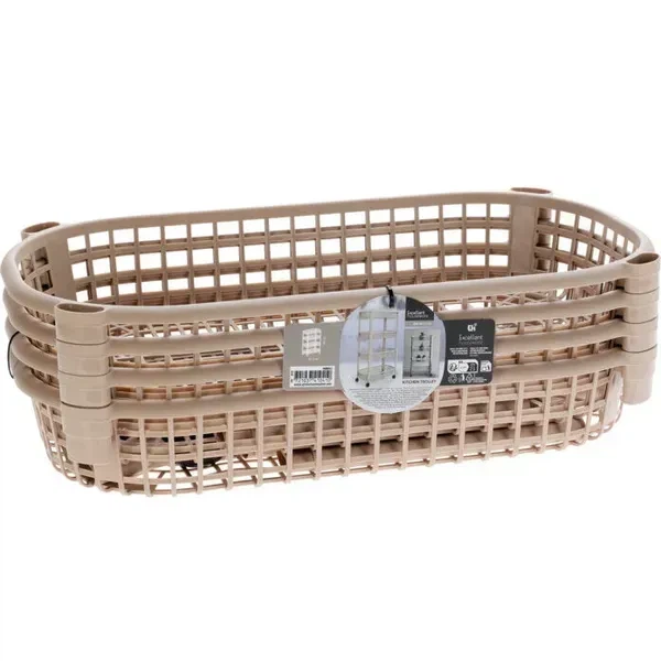 Мобільний кошик на 4 яруси EH Excellent Houseware, 46,5×26×78,8 см, бежевий - Фото 2 Мобільний кошик на 4 яруси EH Excellent Houseware, 46,5×26×78,8 см, бежевий - зображення 2