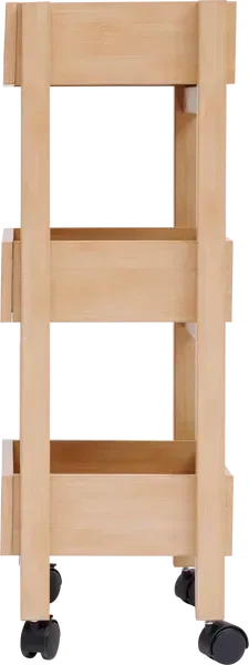 Кухонная тележка на 3 яруса 5five CANE, 39,6×30×85,5 см, натуральный и черный - изображение 6