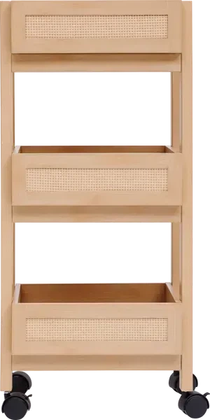 Кухонная тележка на 3 яруса 5five CANE, 39,6×30×85,5 см, натуральный и черный - изображение 7