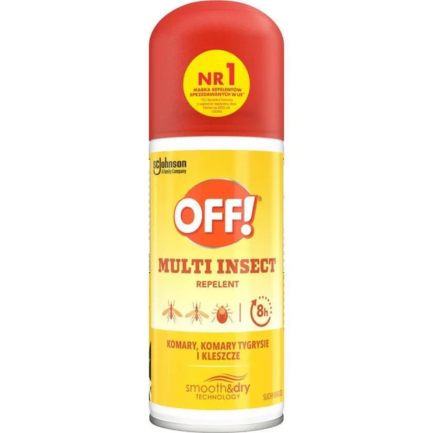 Cухий аерозоль OFF! Multi-Insect проти комарів та кліщів 100 мл - Фото 1 Cухий аерозоль OFF! Multi-Insect проти комарів та кліщів 100 мл - изображение 1