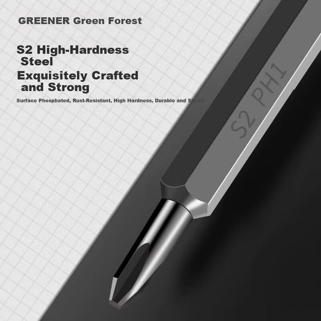 Набор прецизионных отверток GREENER 152 в 1 для разборки ноутбуков: крестовые, плоские, шестигранные, Torx - изображение 4