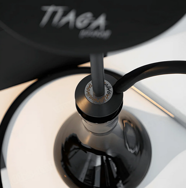 Кальян Tiaga Hookah Classic Black дизайнерский Тяга Хука 57 см нержавейка с напылением с 14 мм диаметром на уплотнителе с диффузором чёрный - изображение 5