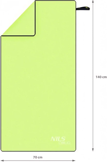 Ręcznik NILS AQUA NAR11 z mikrofibry 140x70 cm Jasnozielony (5907695592863) - obraz 6