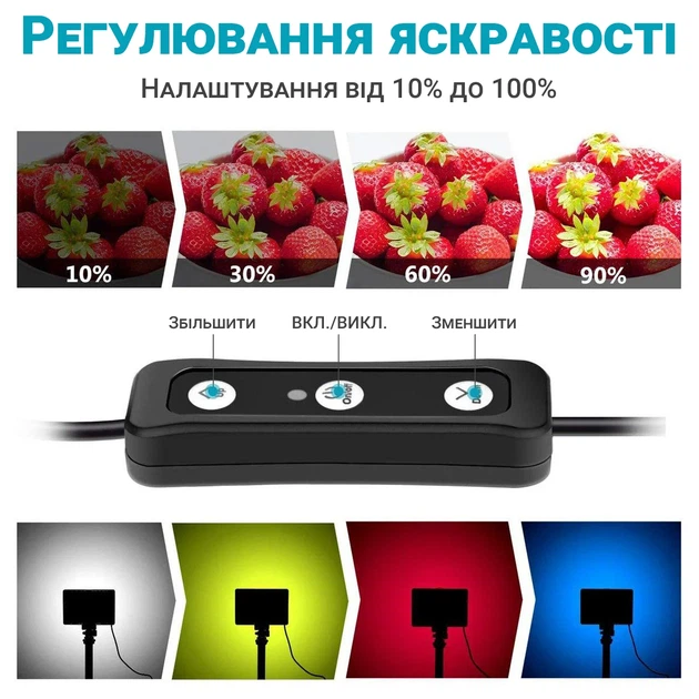 Комплект освещения Andoer VLK-01 2 светодиодные панели 10 Вт USB 5600K - изображение 5