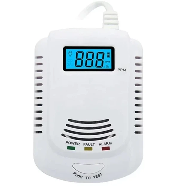 Датчик горючих газов Kkmoon FD 809COM с сиреной проводной белый - изображение 2