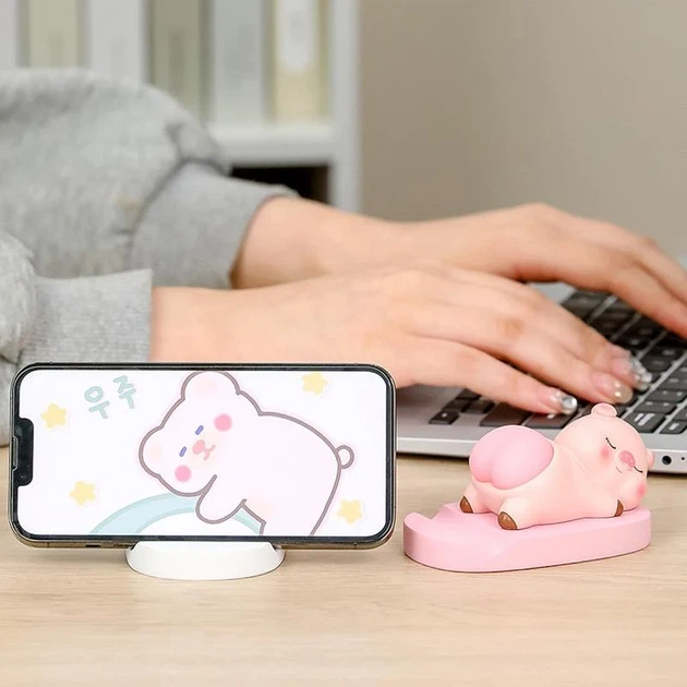 Подставка для телефона Funny Animals Piggy ABS-пластик и силикон - изображение 3