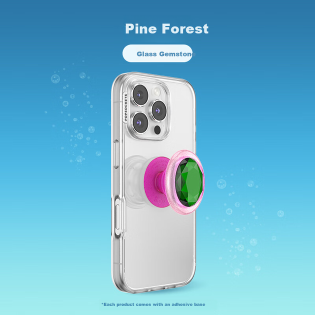 Держатель PopSockets Bubble Pop выдвижной с кольцом, Pine Forest - изображение 4