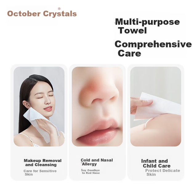 Дитячі кремові серветки для обличчя October Crystal, 100 листів * 12 упаковок, м'які зволожувальні серветки для дітей, підходить для дорослих - изображение 9