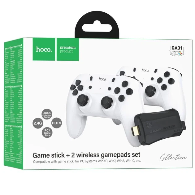 Игровая приставка Hoco GA31 беспроводные геймпады для PC ABS-пластик Белый - Фото 2 Игровая приставка Hoco GA31 беспроводные геймпады для PC ABS-пластик Белый - изображение 2